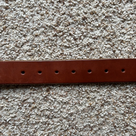 Popov Leather Men’s Brown Handmade Leather Belt 35 - Picture 5 of 9